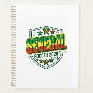 Senegal Soccer 2026 Soccer Bold Country Typography Planner