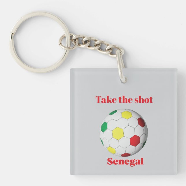 Senegal Soccer Key Ring (Front)