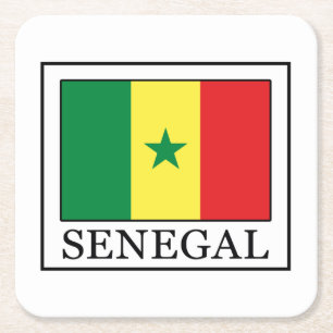 Senegal Square Paper Coaster