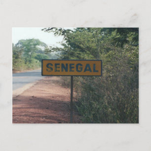 Senegal, Tafel, Zeichen Postcard