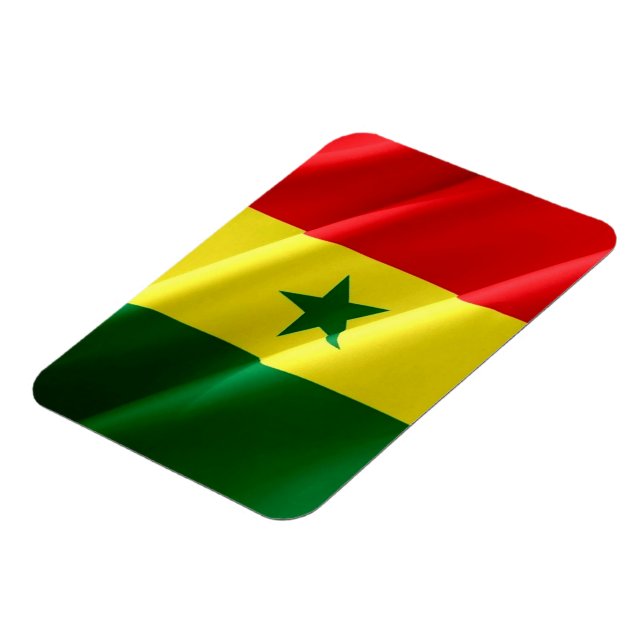 Senegal - Waving Flag - Magnet (Left Side)