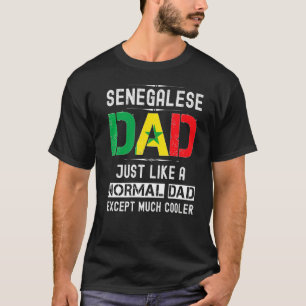 Senegalese Dad Fathers Day Senegal Flag Men Birth T-Shirt