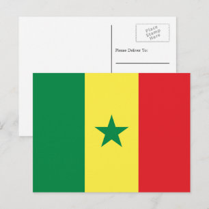 Senegalese Flag, Flag of Senegal Postcard