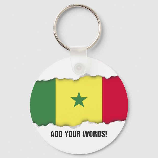 Senegalese Flag Key Ring (Front)