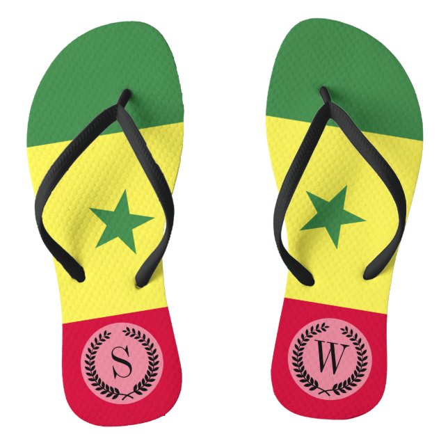 Senegalese Flag Thongs (Footbed)