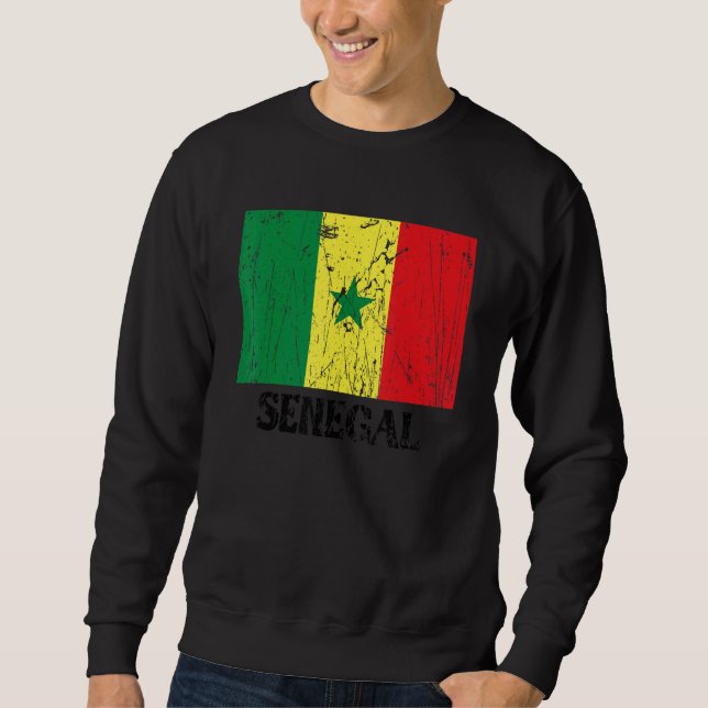 Senegalese Senegal Flag Pride Senegalese Flag Sweatshirt (Front)