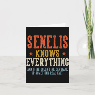 Senelis knows everything father's day retro card