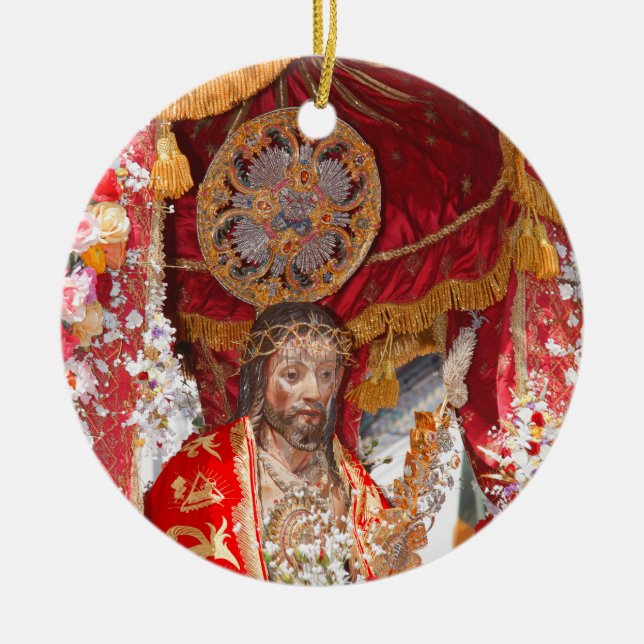 Senhor Santo Cristo dos Milagres Ceramic Ornament (Front)