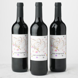 seni seviyorum  ,personalised wine label