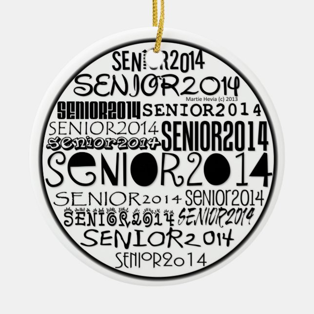 Senior 2014 - Rearview Mirror Ornament (Front)