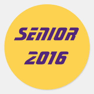 Senior 2016 classic round sticker