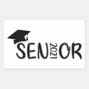 Senior 2021 Graduation, Class of 2021, Senior 2021 Rectangular Sticker