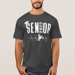 Senior 2021 Motocross Heartbeat Dirt Bike Rider T-Shirt