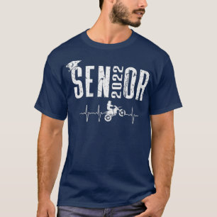 Senior 2022 Motocross Heartbeat Dirt Bike Rider T-Shirt