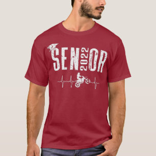 Senior 2022 Motocross Heartbeat Dirt Bike Rider T-Shirt