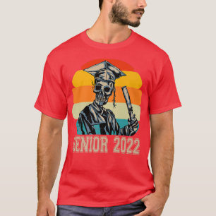Senior 2022 Skeleton Graduation Her Him High Schoo T-Shirt