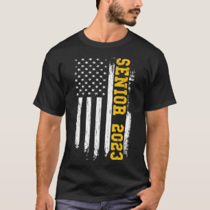 Senior 2023 American Flag  USA Graduation Class of T-Shirt