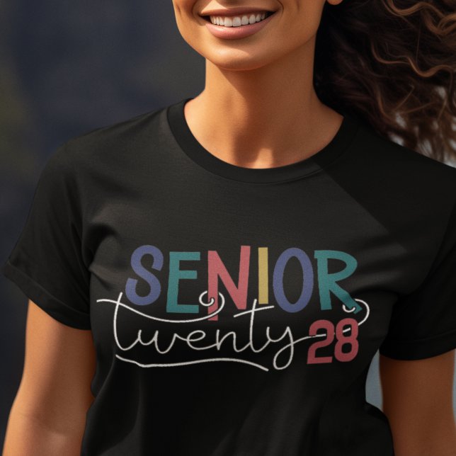 Senior 2023 bold colourful graduation custom year  T-Shirt (Creator Uploaded)