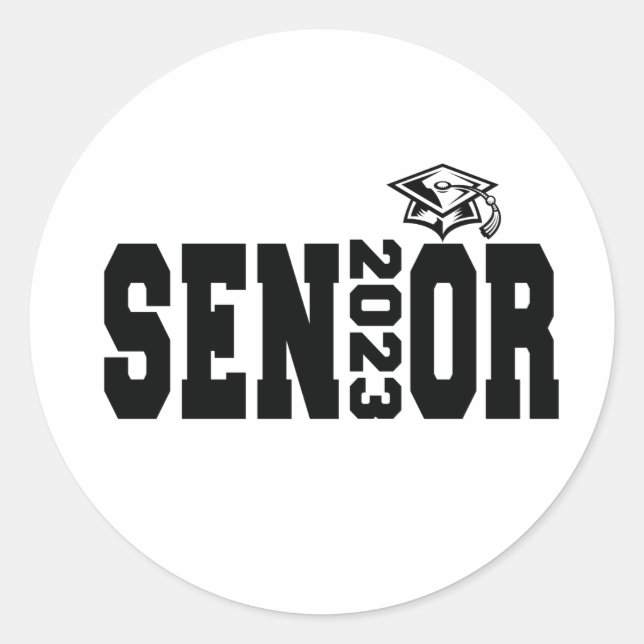 Senior 2023 Graduation Gift Class Of 2023  Classic Round Sticker (Front)