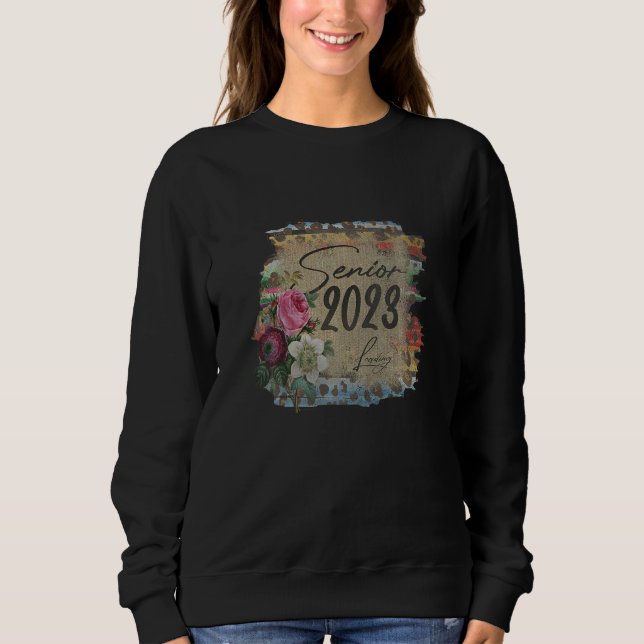 Senior 2023 Graduation Last First Day Tie Dye Leop Sweatshirt (Front)