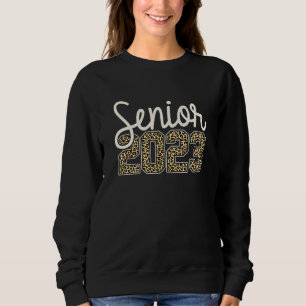 Senior 2023 Leopard Print Women Girls Sweatshirt