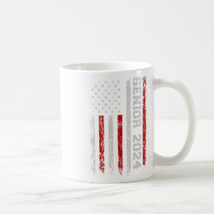 Senior 2024 American Flag Usa Graduation Class Of  Coffee Mug