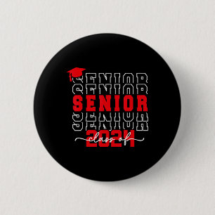 Senior 2024 Class Of 2024 Back To School Graduatio 6 Cm Round Badge