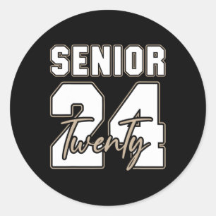 Senior 2024 Class Of 2024 Back To School Graduatio Classic Round Sticker