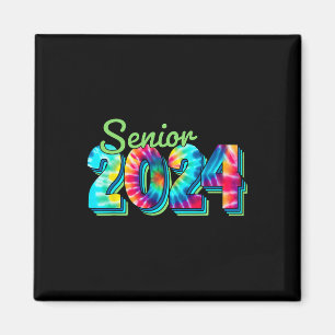 Senior 2024 Class Of 2024 Back To School Tie Dye G Magnet