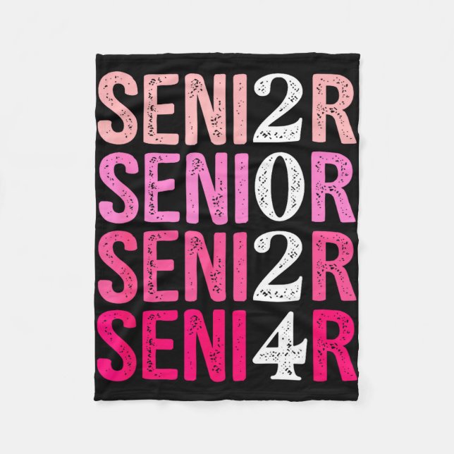Senior 2024 class of 2024 for graduation high fleece blanket (Front)