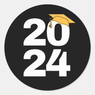 Senior 2024 Class Of 2024 Graduation 2024 Classic Round Sticker