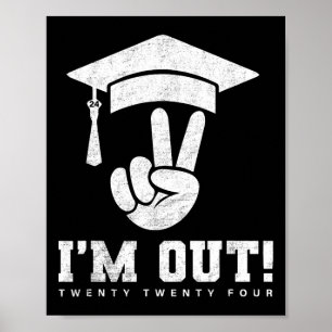 Senior 2024 Class Of 2024 Graduation Graduate Men  Poster