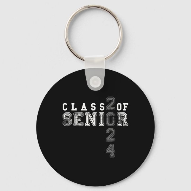 Senior 2024 Class Of 2024 Graduation  Key Ring (Front)
