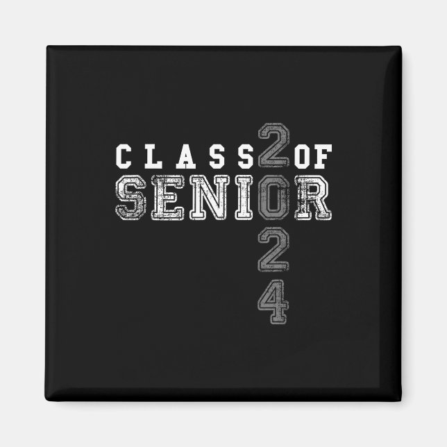 Senior 2024 Class Of 2024 Graduation  Magnet (Front)