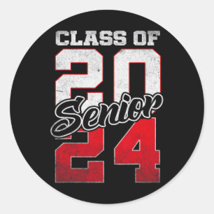 Senior 2024 Class Of 2024 Seniors Graduation 2024 Classic Round Sticker