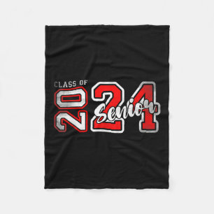 Senior 2024 Class Of 2024 Seniors Graduation 2024 Fleece Blanket
