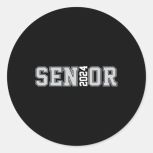Senior 2024 Class Of 2024 Seniors Graduation 24 1 Classic Round Sticker