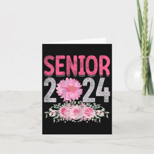 Senior 2024 Flower Graduation Class Of 2024 Women Card