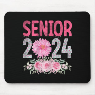 Senior 2024 Flower Graduation Class Of 2024 Women Mouse Pad