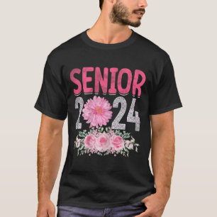 Senior 2024 Flower Graduation Class Of 2024 Women T-Shirt