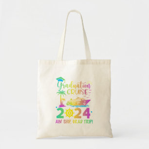 Senior 2024 Graduation Cruise Aw Ship Grad Trip Tote Bag