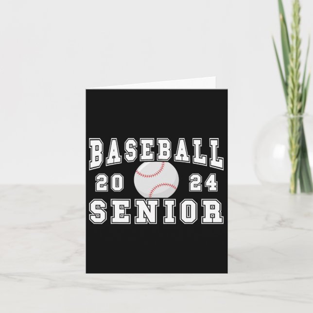 Senior 2024 Graduation Party Idea Baseball Senior  Card (Front)