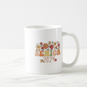Senior 2024 Groovy Retro Class Of 2024 Graduation  Coffee Mug