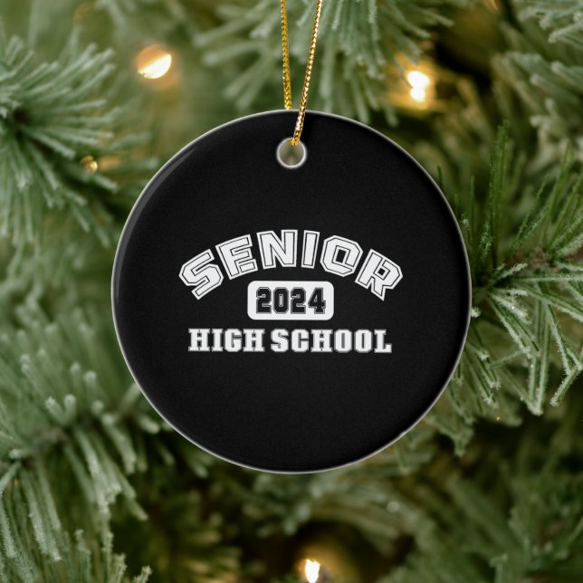 Senior 2024 High school Ceramic Ornament (Tree)