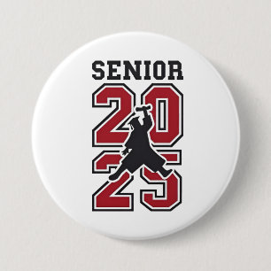 Senior 2025 Basketball Graduate Sport  7.5 Cm Round Badge
