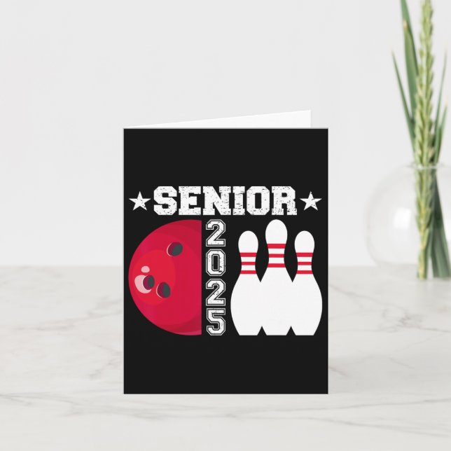 Senior 2025 Bowling Player Cl Of 2025 Graduation S Card (Front)