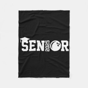 Senior 2025 Bowling Player Cl Of 2025 Graduation S Fleece Blanket