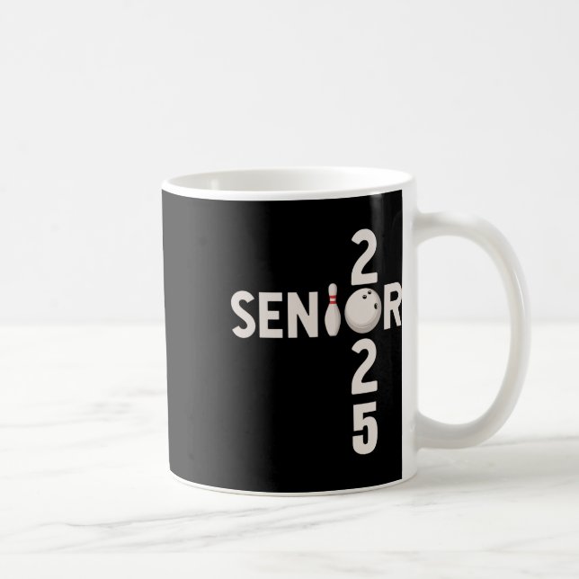 Senior 2025 Bowling Player Graduating Cl Of 2025  Coffee Mug (Right)