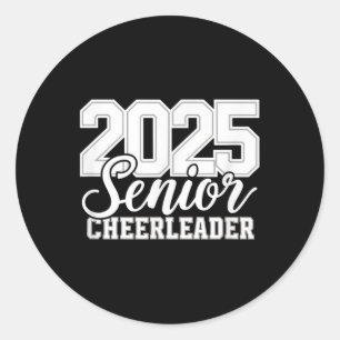 Senior 2025 Cheer Team Mum High School Graduation Classic Round Sticker