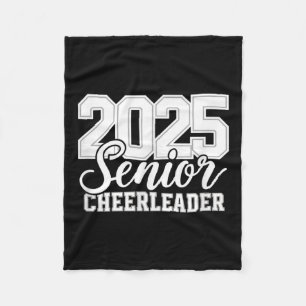 Senior 2025 Cheer Team Mum High School Graduation Fleece Blanket